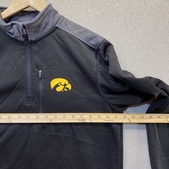 Iowa Hawkeyes Jacket Coat 1/4 Zip Pullover Colosseum - Picture 3 of 6